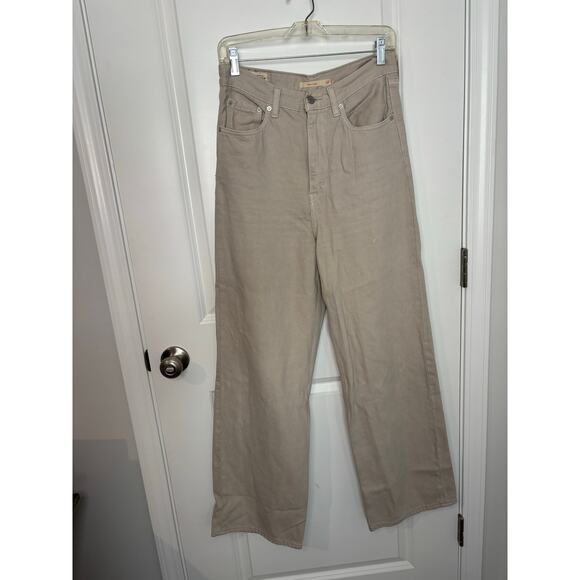 Levi's® Premium High Loose Women’s Jeans  Wide Leg Mushroom Grey Size 27 - Picture 2 of 9